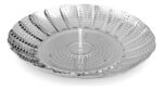 Vaporera Flor Acero Inoxidable Vaporiera Ajustable 17 A 30cm Plateado