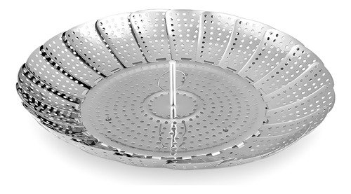 D_639215-MLA91926063384_092025-O Vaporera Flor Acero Inoxidable Vaporiera Ajustable 17 A 30cm Plateado - Imagen 1
