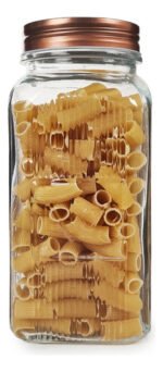Frasco Hermético Cuadrado Vidrio Labrado Otten 1,9 Lts Cobre