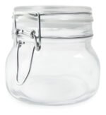 Frasco Tarro De Vidrio Cierre Clip Hermetico 500 Ml Color Transparente
