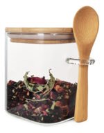 Frasco Hermético Cuadrado Tapa Cuchara Bambú Otten 900 Ml