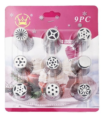 D_650031-MLA69963735028_062023-O Juego Set X 9 Picos Rusos Reposteros Pasteleros - Imagen 1