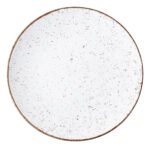 Plato Postre Porcelana Tramontina Rustico Marron 21 Cm Blanco/marrón Rústico Marrón