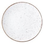 Plato Postre Porcelana Tramontina Rustico Marron 21 Cm Blanco/marrón Rústico Marrón