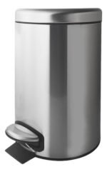 Cesto Tacho De Basura Acero Inoxidable A Pedal Otten 8 Lts Plateado