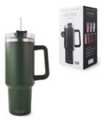 Vaso Térmico Acero C/ Manija Y Sorbete Otten 1 Lt Verde - Imagen 5