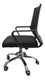 Silla Gerencial Home Office Ergonómica Respaldo Medio Otten - Negro - Tela - Imagen 2