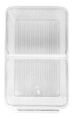 Organizador Apilable Para Heladera Acrilico Tapa Doble - Transparente - Imagen 3