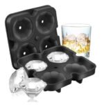 Cubetera Silicona Flexible Forma Diamante Bebidas Otten - Negro - Imagen 2