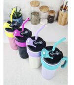Vaso Térmico Acero C/ Manija Y Sorbete Otten 860 Ml Lila / Turquesa - Imagen 7