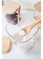 Frasco Hermético Cuadrado Tapa Cuchara Bambú Otten 865 Ml - Imagen 4