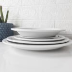 Plato Playo Porcelana Tramontina Laura 25,4 Cm Blanco Laura - Imagen 8
