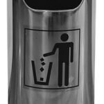 Cestos Tacho Basura C/ Cenicero Acero Inox Otten 40 Lts