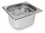 Gastronorm Bandeja Gn Acero Inoxidable 1/6 100mm Premium Plateado