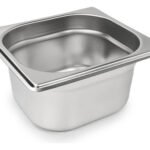 Gastronorm Bandeja Gn Acero Inoxidable 1/6 100mm Premium Plateado