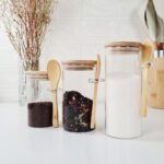 Frasco Hermético Vidrio Con Tapa Cuchara Bambú Otten 300 Ml Marrón Claro - Imagen 8