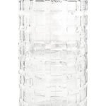 Frasco De Vidrio Labrado Con Tapa Acero 22x11cm  Transparente