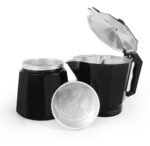 Cafetera 3 Tazas Manual De Aluminio Italiana Otten 150 Ml Negro - Imagen 2