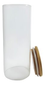 Frasco Tarro De Vidrio Con Tapa De Bambú 6,5 X 15 Cm Color Transparente - Imagen 5