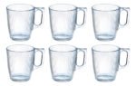 X 6 Taza Café Vidrio Templado Luminarc Stripy 90 Ml Trasparente Stripy