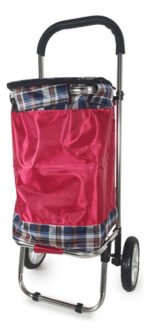 Carrito De Compras Plegable Metálico Reforzado Otten Tartan Red