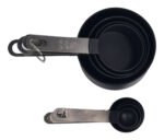 Juego Set X 8 Piezas Cucharas Y Tazas Medidoras Plastico Color Negro - Imagen 2