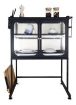 Rack Secaplato Organizador De Cocina Alto Con 2 Puerta Otten Negro - Imagen 2
