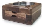 Cenicero Madera Acero Con Compartimento Otten Marrón - Imagen 3