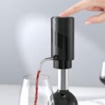 Decantador Aireador De Vino Eléctrico Recargable Usb Otten Negro