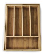 Cubiertero Extensible 7 Compartimientos Madera Bambu Otten - Marrón Claro - Imagen 2