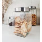 Frasco Hermético Cuadrado Vidrio Otten 1,7 Lts - Plateado - Imagen 2