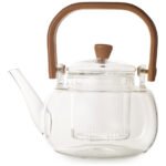 Tetera Vidrio Con Infusor Y Mango Bambú Otten 600 Ml Marrón