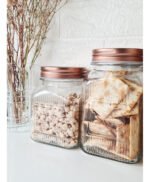 Frasco Hermético Cuadrado Vidrio Labrado Otten 1 Lt - Cobre - Imagen 7