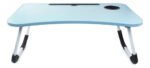Mesa Bandeja De Cama Plegable Curva C/ Posa Vaso Otten Celeste