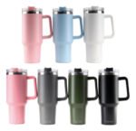 Vaso Térmico Acero C/ Manija Y Sorbete Otten 1 Lt Verde - Imagen 8