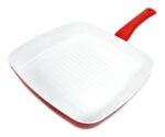 Bifera Cuadrada Ceramica Mika 24cm Rojo/Blanco