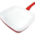 Bifera Cuadrada Ceramica Mika 24cm Rojo/Blanco
