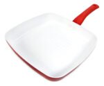 Bifera Acanalada Ceramica Calidad Premium Mika 28cm Rojo/Blanco