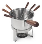 Fondue Acero Inoxidable Queso Chocolate 6 Pinches