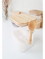 Frasco Hermético Cuadrado Tapa Cuchara Bambú Otten 865 Ml - Imagen 5