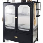 Rack Secaplato Organizador Cocina 2 Puerta Y Cajon Otten Negro