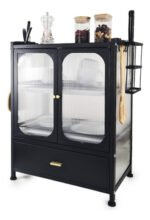 Rack Secaplato Organizador Cocina 2 Puerta Y Cajon Otten Negro