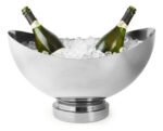 Frapera Hielera Baja Oval Acero Inoxidable Otten Plateado