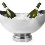 Frapera Hielera Baja Oval Acero Inoxidable Otten Plateado