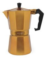 Cafetera Manual De Aluminio Italiana 6 Tazas 300 Ml Otten - Bronce