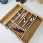 Cubiertero Extensible 7 Compartimientos Madera Bambu Otten - Marrón Claro - Imagen 5