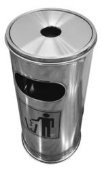 Cestos Tacho Basura C/ Cenicero Acero Inox Otten 40 Lts - Imagen 3