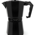 Cafetera 3 Tazas Manual De Aluminio Italiana Otten 150 Ml Negro