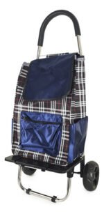 Carrito De Compras Metálico Reforzado Plegable Otten - Azul