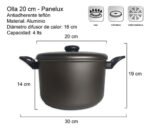 Olla Para Espaguetis 4 Litros Antiadherente Panelux Magnific 20 Cm - Imagen 2